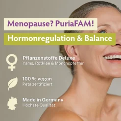 Meno Balance | Wechseljahre Kapseln | Yamswurzel & Mönchspfeffer | vegan|Puriafam Sale