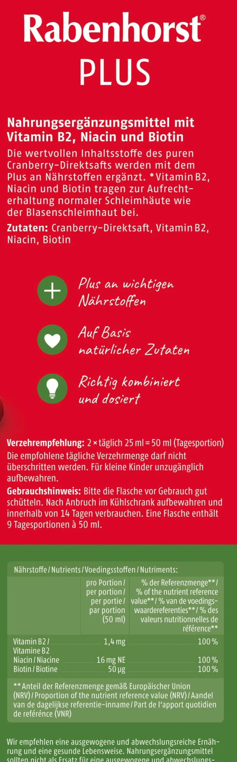 Rabenhorst Cranberry Plus> Outlet