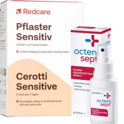 Redcare Pflaster Sensitiv + octenisept® Wund-Desinfektions-Spray| New