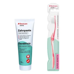 Zahnpasta + Super Sensitiv Zahnbürste|Redcare Hot