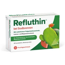 Refluthin® bei Sodbrennen - Fruchtgeschmack - Schnelle Hilfe bei Reflux - Schützt die Speiseröhre - gut verträglich> New