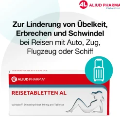 Reisetabletten AL bei Schwindel, Übelkeit und Erbrechen|Aliud Clearance