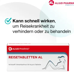 Reisetabletten AL bei Schwindel, Übelkeit und Erbrechen|Aliud Clearance