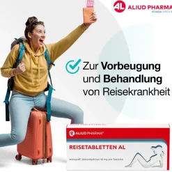 Reisetabletten AL bei Schwindel, Übelkeit und Erbrechen|Aliud Clearance