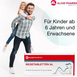 Reisetabletten AL bei Schwindel, Übelkeit und Erbrechen|Aliud Clearance