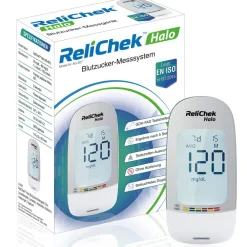 ReliChek Blutzuckermessgerät Halo- Starterset MG und MMOL| Clearance