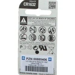 Renata Lithium Knopfzelle 3V CR 1632| New