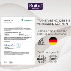 Resveratrol Kapseln Hochdosiert - 525 mg Trans-Resveratrol pro Tag -|Raibu Hot