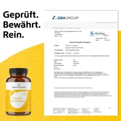 Vitamin D3 + K2 Osteo 2.000 I.E. Vitamin D3 + 80 µg Vitamin K2|R(h)ein Nutrition Online