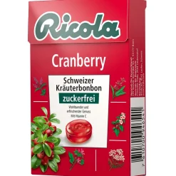 ® Schweizer Kräuterbonbons Box Cranberry ohne Zucker|Ricola Online