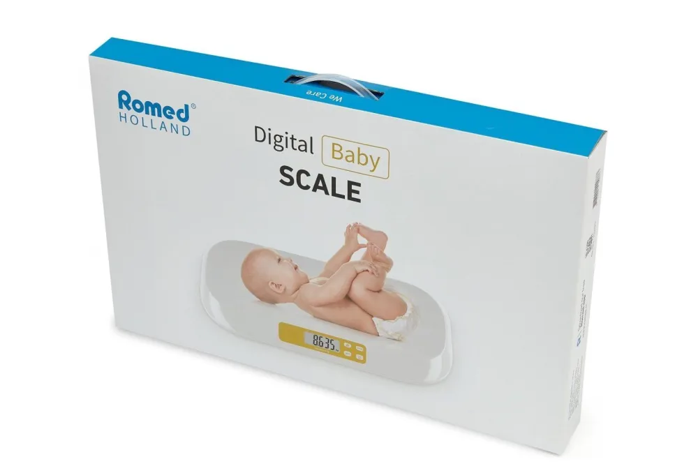 Babywaage digital 56 cm x 33 cm x 4,6 cm|Romed