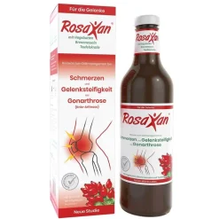 Saft / Tabletten – Nährstoffe für Knorpel, Knochen, Muskelfunktion und Bindegewebe – mit Hagebutte, Teufelskralle und Brennnessel>Rosaxan Best