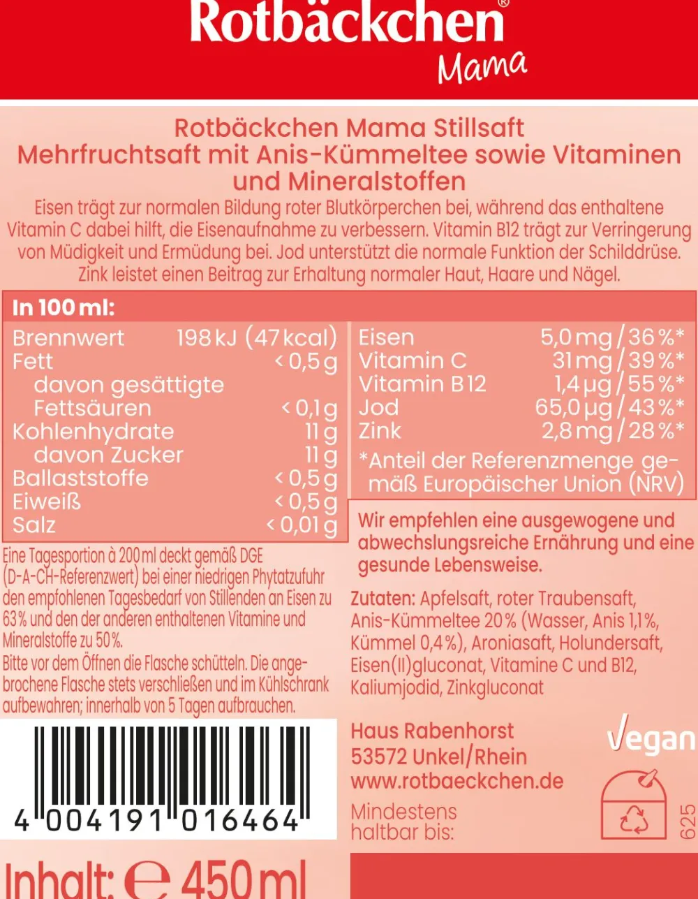 Rotbäckchen Mama Stillsaft| Discount