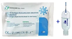 Safecare Covid-19 Corona Schnelltest Nasal + Gratis Desinfektionsmittel| New