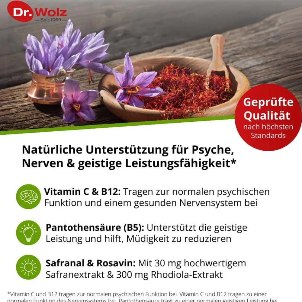 Safran+Rhodiola-Extrakt|Dr. Wolz Online
