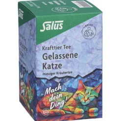 Krafttier Tee Gelassene Katze – Minziger Bio-Kräutertee mit Ashwagandha, 15 Filterbeutel​><noscript><img width=