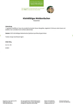 Kleinblütiges Weidenröschen 500 g|Sanct Bernhard