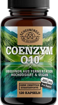 ® Coenzym Q10 | pflanzlicher Rohstoff aus Fermentation | 200mg pro Kapsel>SCHEUNENGUT Clearance