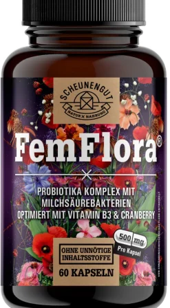 ® FemFlora® | Intimflora Komplex mit 7 Milchsäurebakterien | auch für den Akutfall>SCHEUNENGUT