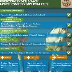 ® LEBER INTENSO+ | Extra starker Leber Komplex mit Cholin | für Stoffwechsel & Leber 🌿|SCHEUNENGUT Discount
