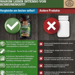 ® LEBER INTENSO | Hochdosierte Leber Kapseln 100% natürlich><noscript><img width=
