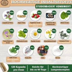 ® LUNGENKRAFT® | Lungenkraut Kapseln | Komplex mit isländisch Moos, Salbei uvm>SCHEUNENGUT Outlet