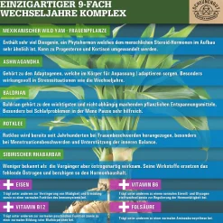 ® MENO INTENSO | Wechseljahre/Menopause Komplex mit Yamswurzel, Ashwagandha uvm.><noscript><img width=