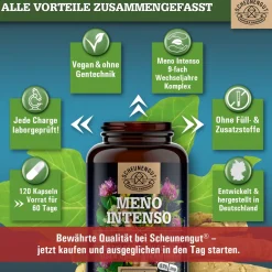 ® MENO INTENSO | Wechseljahre/Menopause Komplex mit Yamswurzel, Ashwagandha uvm.><noscript><img width=