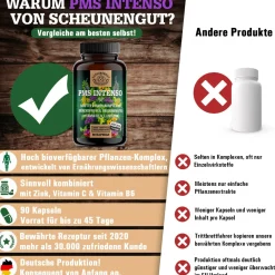 ® PMS INTENSO | Sanfter Zyklus-Komplex mit Gänsefingerkraut, Eisenkraut uvm.><noscript><img width=