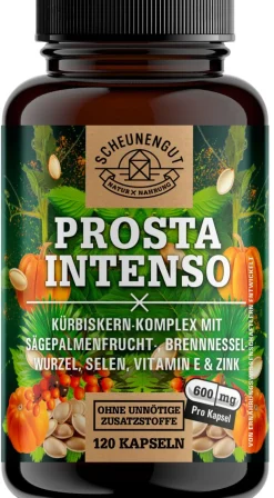 ® PROSTA INTENSO | Prostata Kapseln mit Kürbiskern, Sägepalme, Selen uvm.|SCHEUNENGUT Sale