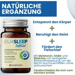 Schlafkapseln mit Melatonin und GABA für besseren Schlaf | EU4SLEEP - Eusphera| Hot