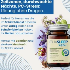 Schlafkapseln mit Melatonin und GABA für besseren Schlaf | EU4SLEEP - Eusphera| Hot