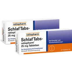 SchlafTabs-ratiopharm® 25 mg - Schlaftabletten mit Doxylamin| New