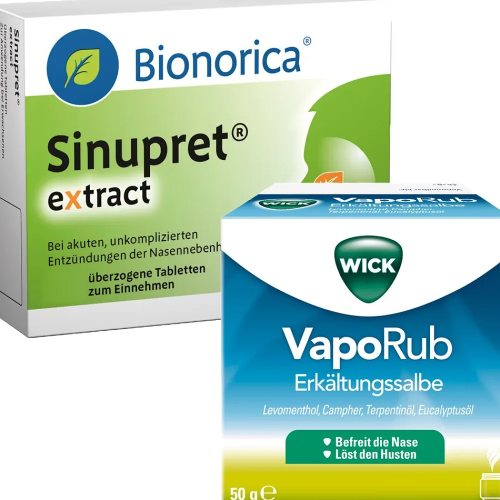Schnupfenset VapoRub + Sinupret® extract ab 12 Jahre>WICK Clearance