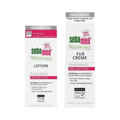 ® Trockene Haut Parfumfrei Akut Lotion Urea 10% + ® Trockene Haut Fußcreme Parfumfrei Urea 10%>Sebamed Best
