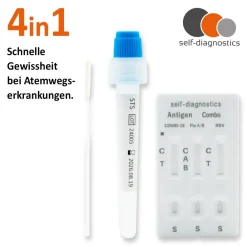 4in1 Antigen Kombi Test SARS-COV-2, Influenza A + B, RSV>self-diagnostics New