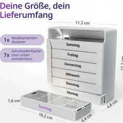 Senomed - Tablettenbox  - Wochendosierer für 7 Tage| Outlet
