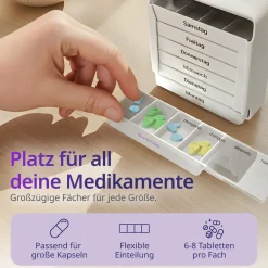 Senomed - Tablettenbox  - Wochendosierer für 7 Tage| Outlet
