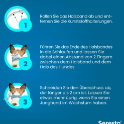 Halsband für große Hunde über 8 kg gegen Zecken und Flöhe, wirkt abtötend und repellierend bis zu 8 Monate><noscript><img width=