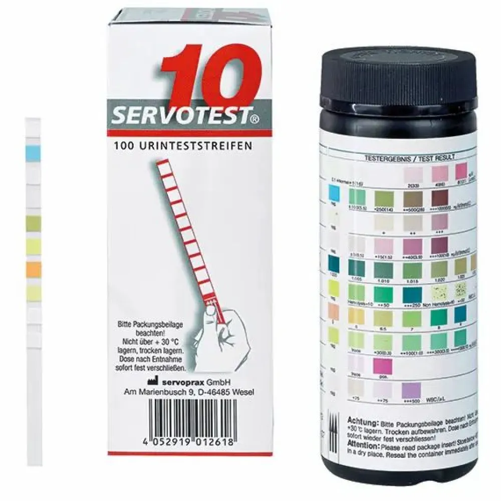 Servotest 10 Diagnose Urinteststreifen - 10 Parameter| Clearance