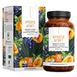 Sägepalmen-Komplex mit Kürbis, Traubenkern, Brennnessel & Vitamin E - PROSTAKRAFT - ®|NATURTREU Clearance