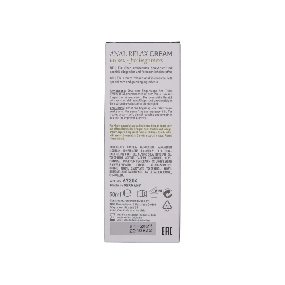 *Anal Relax Cream*|Shiatsu Outlet