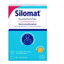 Hustenstiller Lutschpastillen mit Honiggeschmack, mit Dextromethorphan gegen Reizhusten|Silomat Outlet