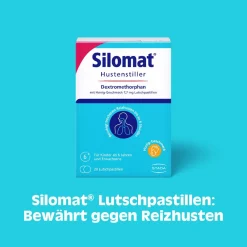 Hustenstiller Lutschpastillen mit Honiggeschmack, mit Dextromethorphan gegen Reizhusten|Silomat Outlet