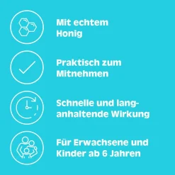 Hustenstiller Lutschpastillen mit Honiggeschmack, mit Dextromethorphan gegen Reizhusten|Silomat Outlet