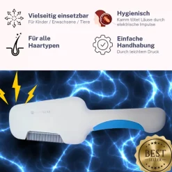 Silvergear Elektrischer Läusekamm für Mensch & Tier| Hot