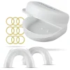 Snorflex - Anti-Schnarchschiene - inkl. Aufbewahrungsbox & 100 x Gummibänder - Transparent> New