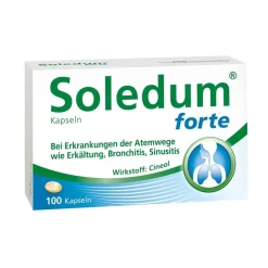 ® forte  Kapseln bei Erkältung, Bronchitis & Sinusitis|Soledum Hot