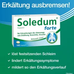 ® forte  Kapseln bei Erkältung, Bronchitis & Sinusitis|Soledum Hot