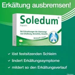 Soledum® Kapseln bei Erkältung, Bronchitis & Sinusitis|Soledum Kapseln Clearance